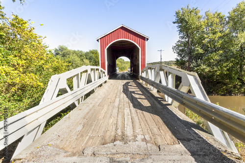 Through the Wolf Covered Bridge - Illinois photo