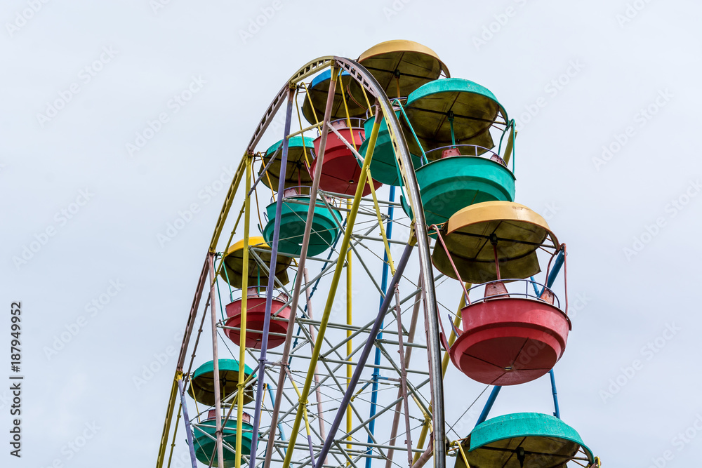 A large children's carousel Ferris wheel