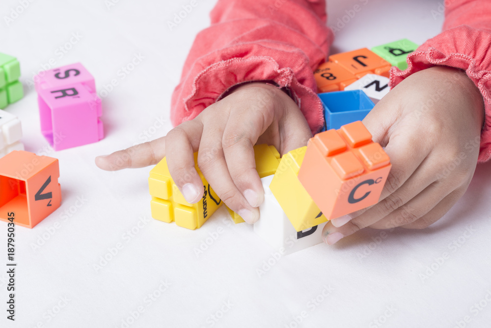 Kid's hands plug and play the alphabets toys Kid's hands plug and play the alphabets toys