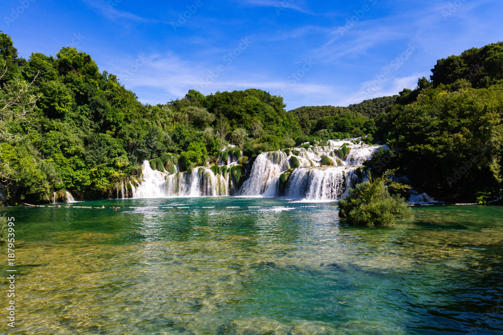 Naklejka premium Wodospady Krka, Chorwacja