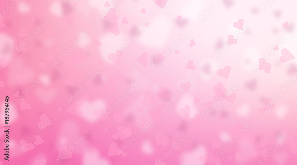 Valentine's Day background. Abstract pink hearts holiday backdrop