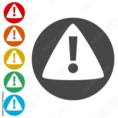 Exclamation mark sign icon, Alert icon 