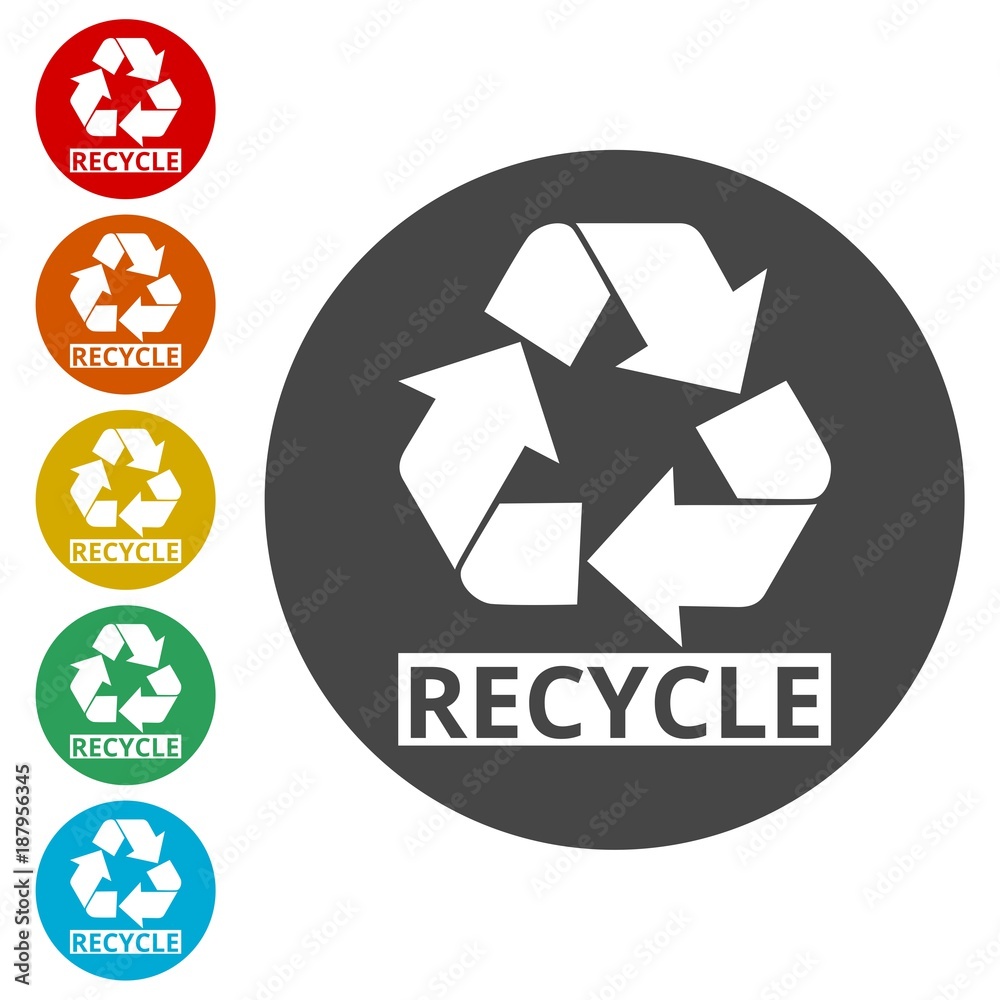 Obraz premium Recycle eco symbol, Recycle sign 