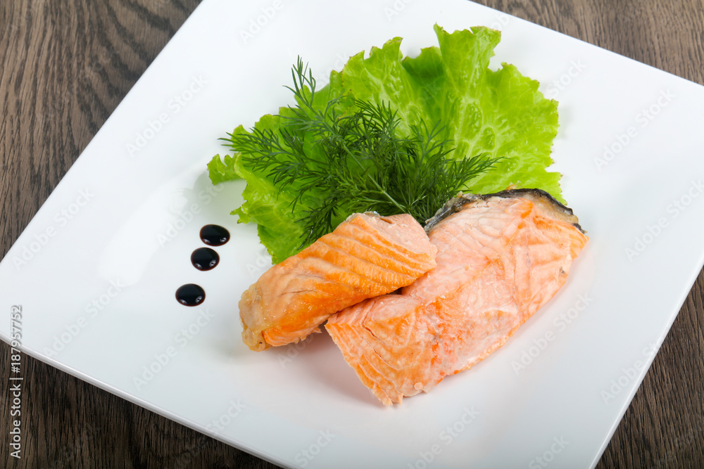 Steamed salmon Steamed salmon