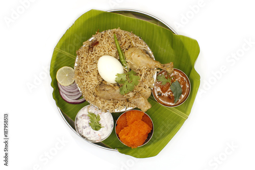 chettinad chicken biryani photo