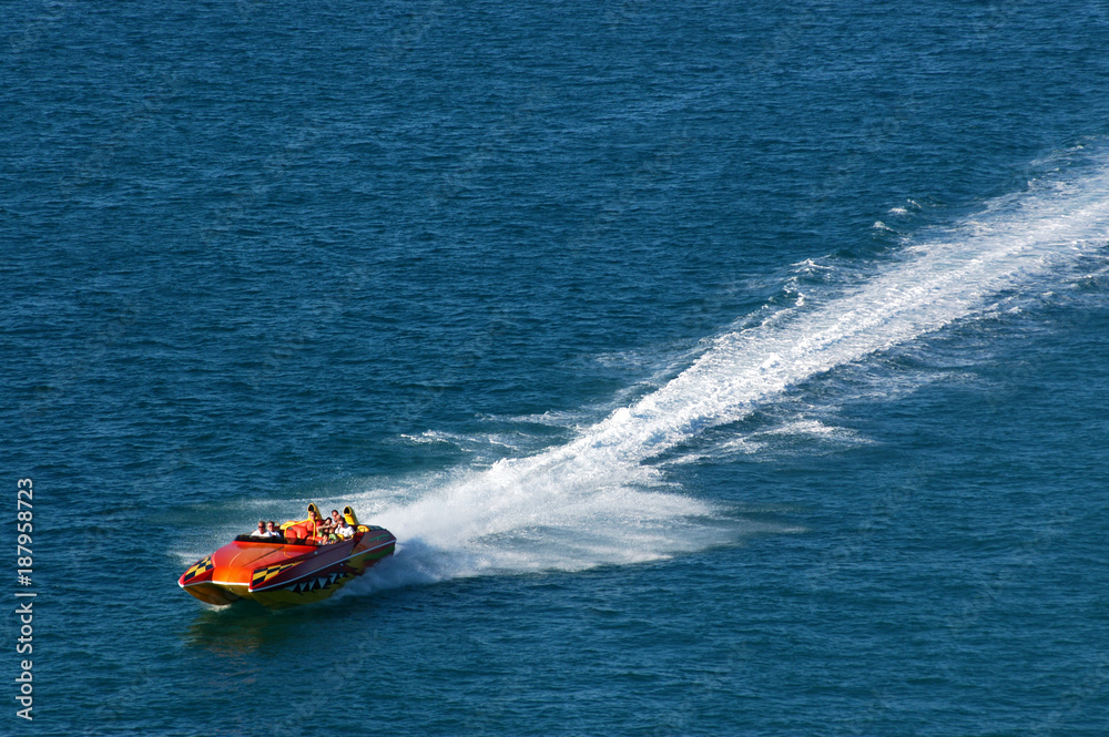 Fototapeta premium Speed boat at sea