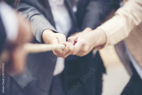 Teamwork Shake Hands Partnership Concept.