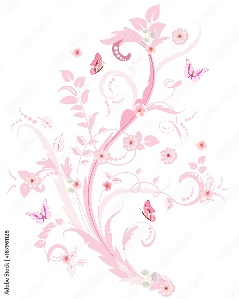 romantic floral ornament for your design romantic floral ornament for your design