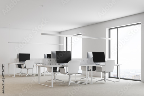 Modern white office corner