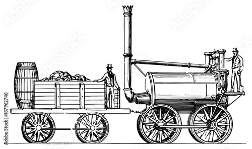 Dampflokomotive-steam locomotive-1829-vintage
