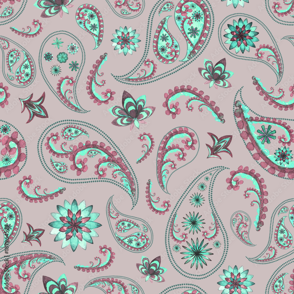 Fototapeta premium Paisley orienta seamless pattern