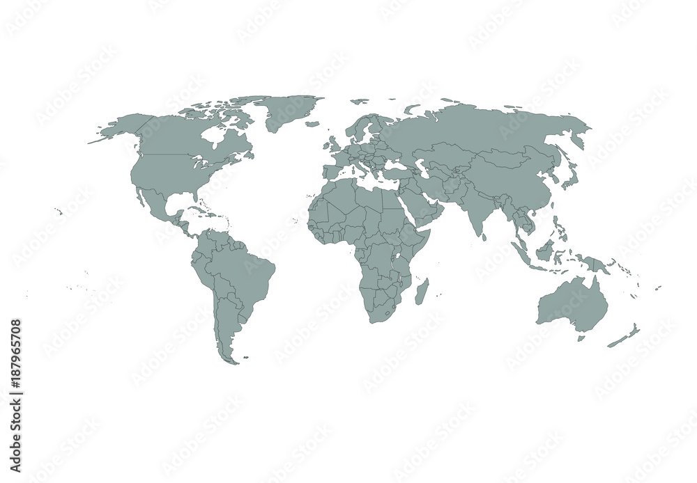 Fototapeta premium Mapa świata wektor