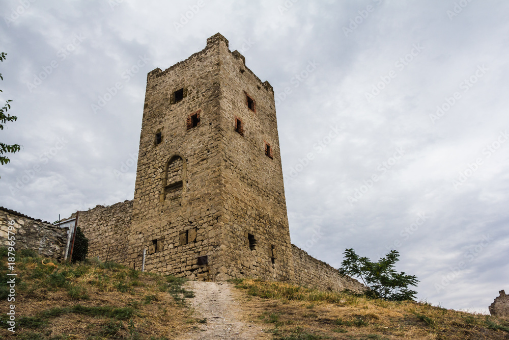 Genoese castle Caffa in Feodosia, Crimea