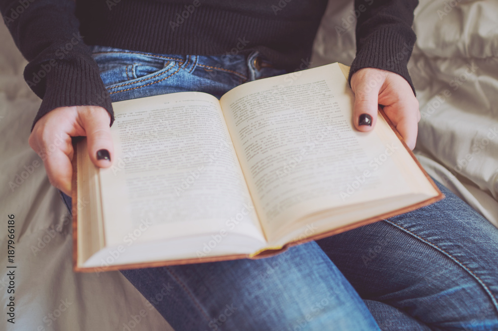 Young woman reading book Young woman reading book