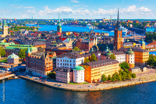Aerial panorama of Stockholm, Sweden photo