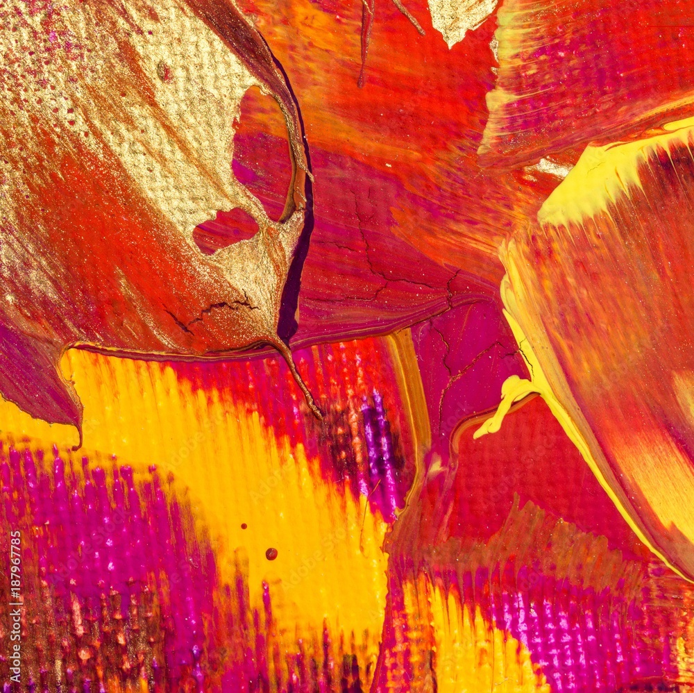 Hintergrund in Braun-Rot-Gold-Gelb-Orange-Pink, Textur, Leinwand,  Gouache-Farbe, Gemälde, abstrakte Kunst Stock Photo | Adobe Stock