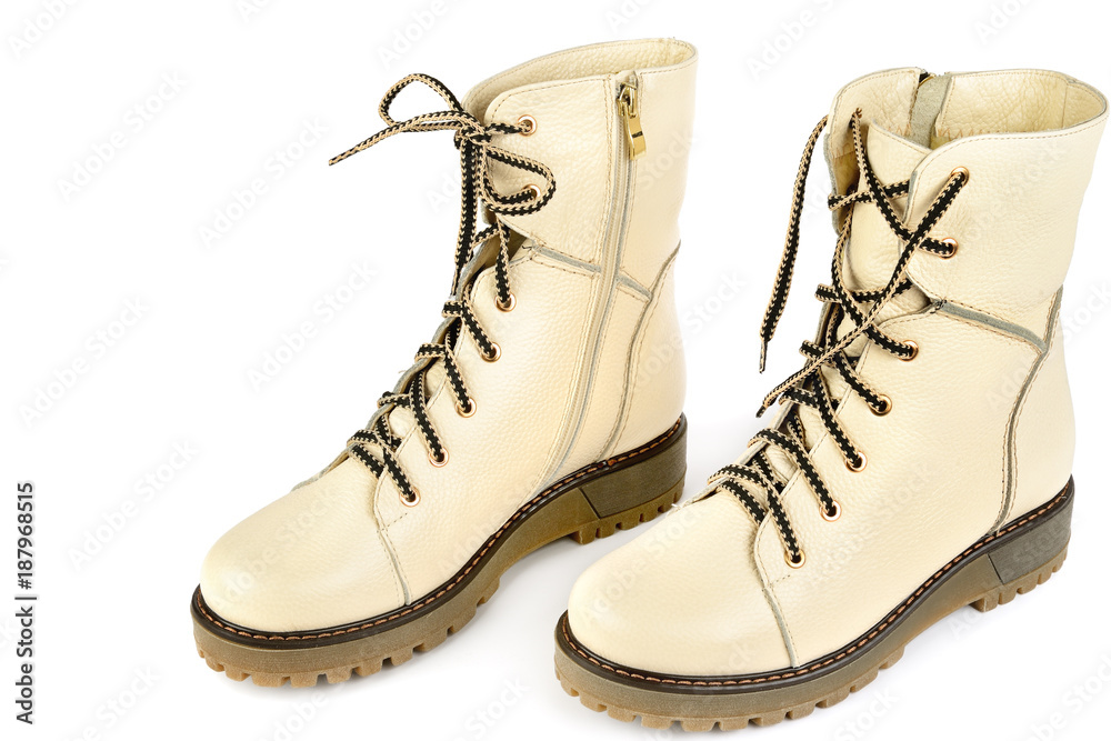Ladies boots isolated on white background. Ladies boots isolated on white background.