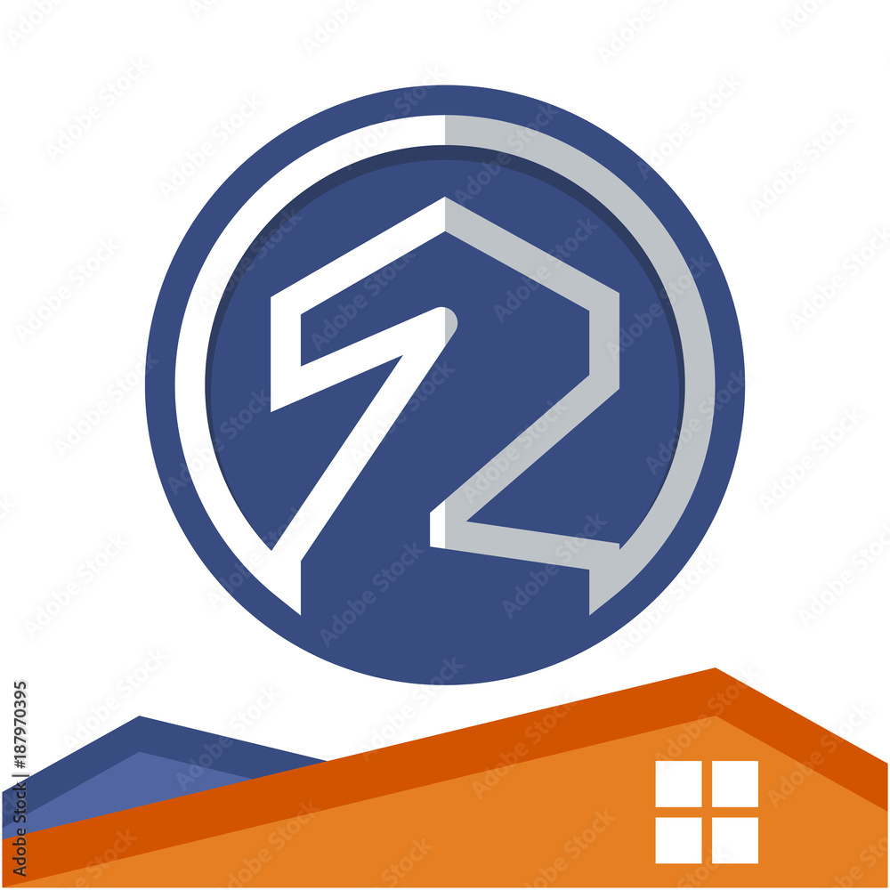 Circle logo icon for business development of construction services, with the initial of the letter Z