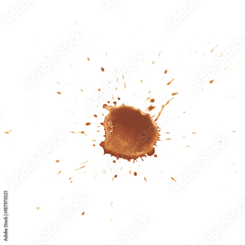 Dried coffee stain isolated
