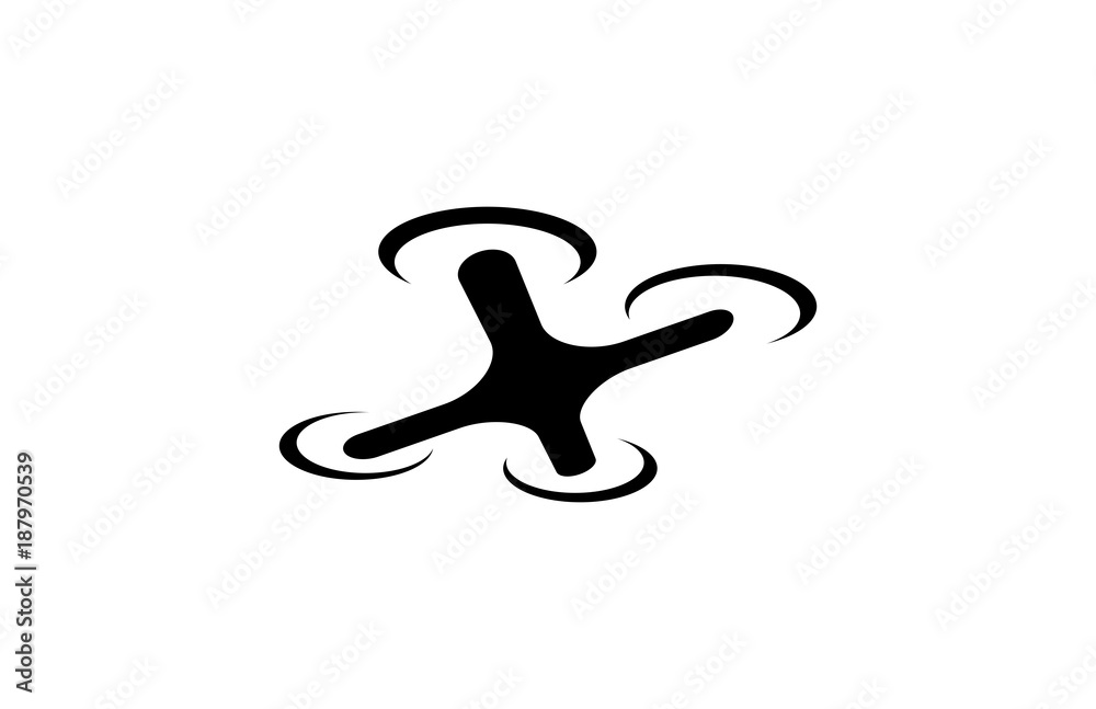 X Black Drone Logo X Black Drone Logo