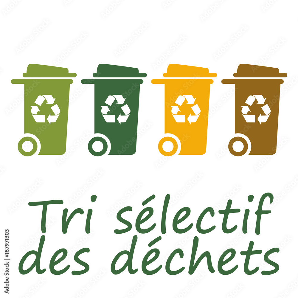 Logo tri sélectif des déchets. Stock Vector | Adobe Stock