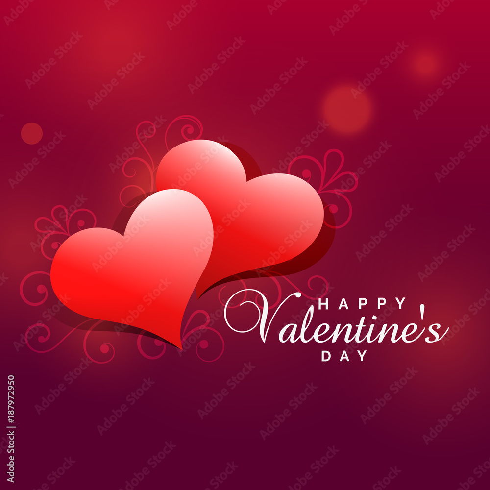 lovely valentine's day heart background design