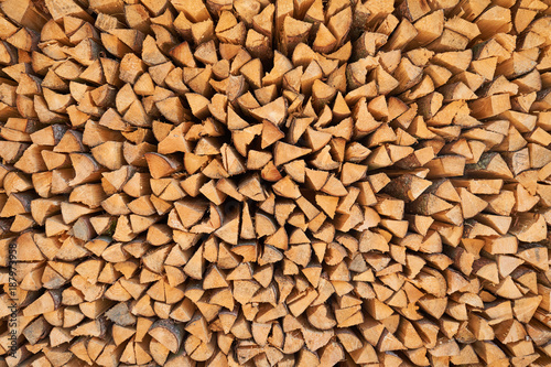 Pine timber. firewood background