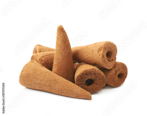 Aroma incense cone isolated