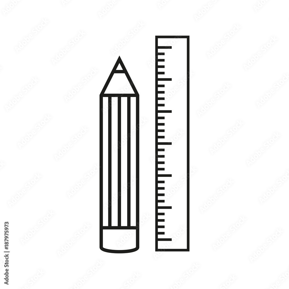 Lineup and pencil icon Lineup and pencil icon