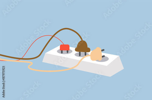 Socket and Plug Safety Poster Vector Illustration