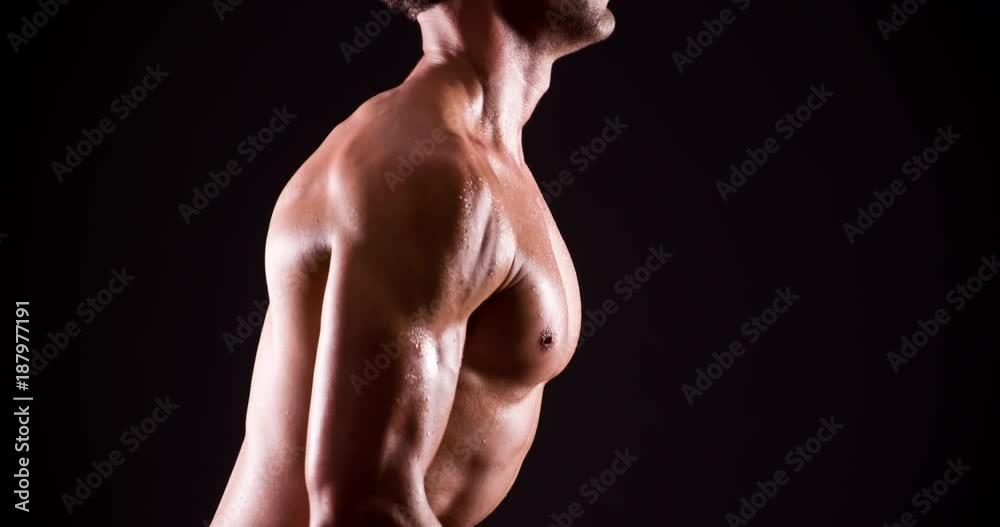 Athletic man working out. Athletic man working out.