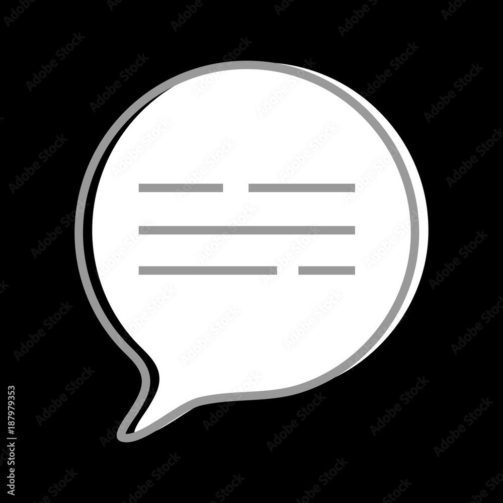 Chat icon. Dialog text