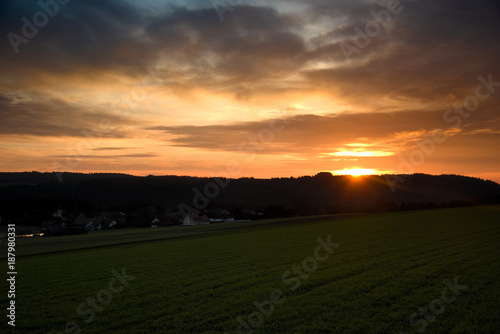 Sonnenuntergang im Mittelgebirge