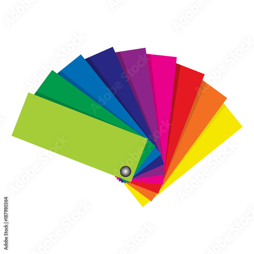 Fan type color swatch for printing industry - spectrum palette