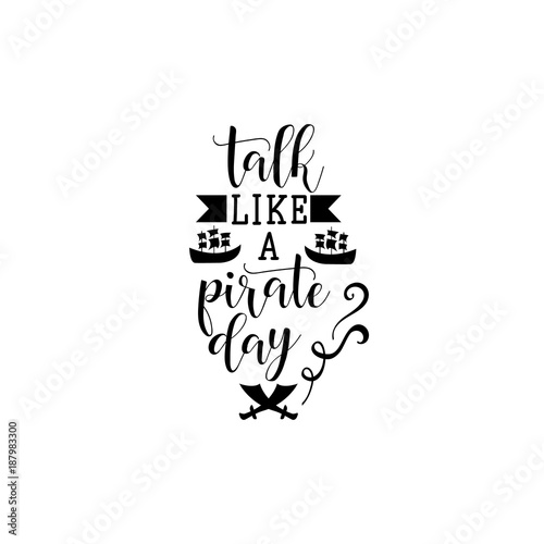 Vector Illustration Postcard for the international holiday Talk like a Pirate Day