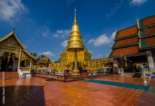 Golden pagoda in the north Thailand