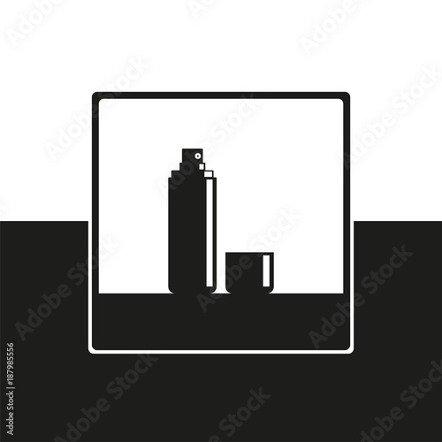 Deodorant. Cosmetic items. Vector icon.