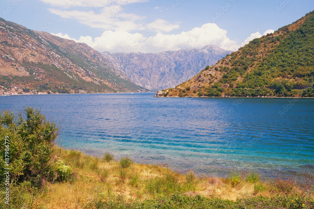 Beautiful summer landscape .  Montenegro, Bay of Kotor (Adriatic Sea)