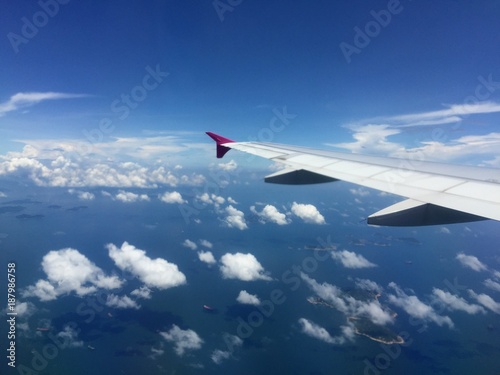 Bird's-eye view from plane