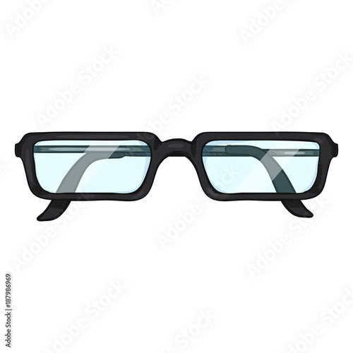Vector Single Cartoon Glasses for Reading