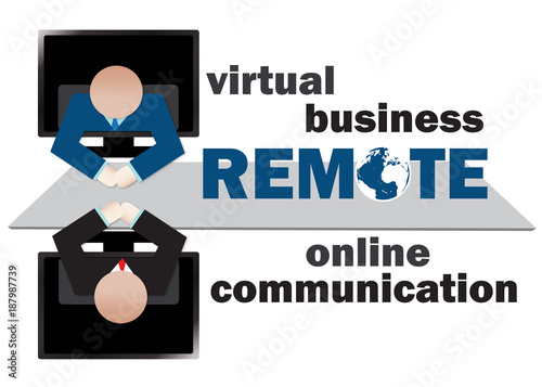 Remote Business and Virtual Communication Concept