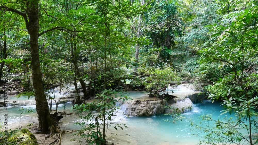 Deep forest waterfall in Thailand (Erawan Waterfall)
Deep forest waterfall in Thailand (Erawan Waterfall)