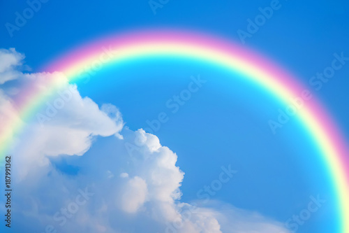 Canvastavla Sky and rainbow background