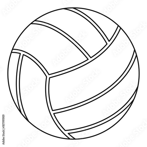 Volleyball ball icon, outline style