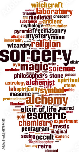 Sorcery word cloud photo