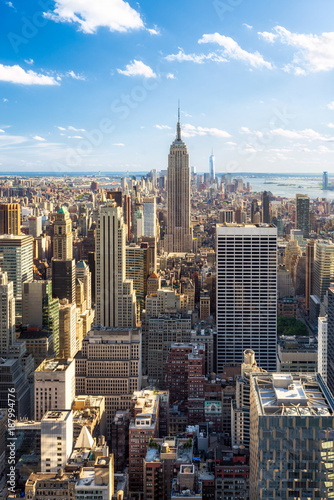 Manhattan Skyline in New York City mit Empire State Building  USA