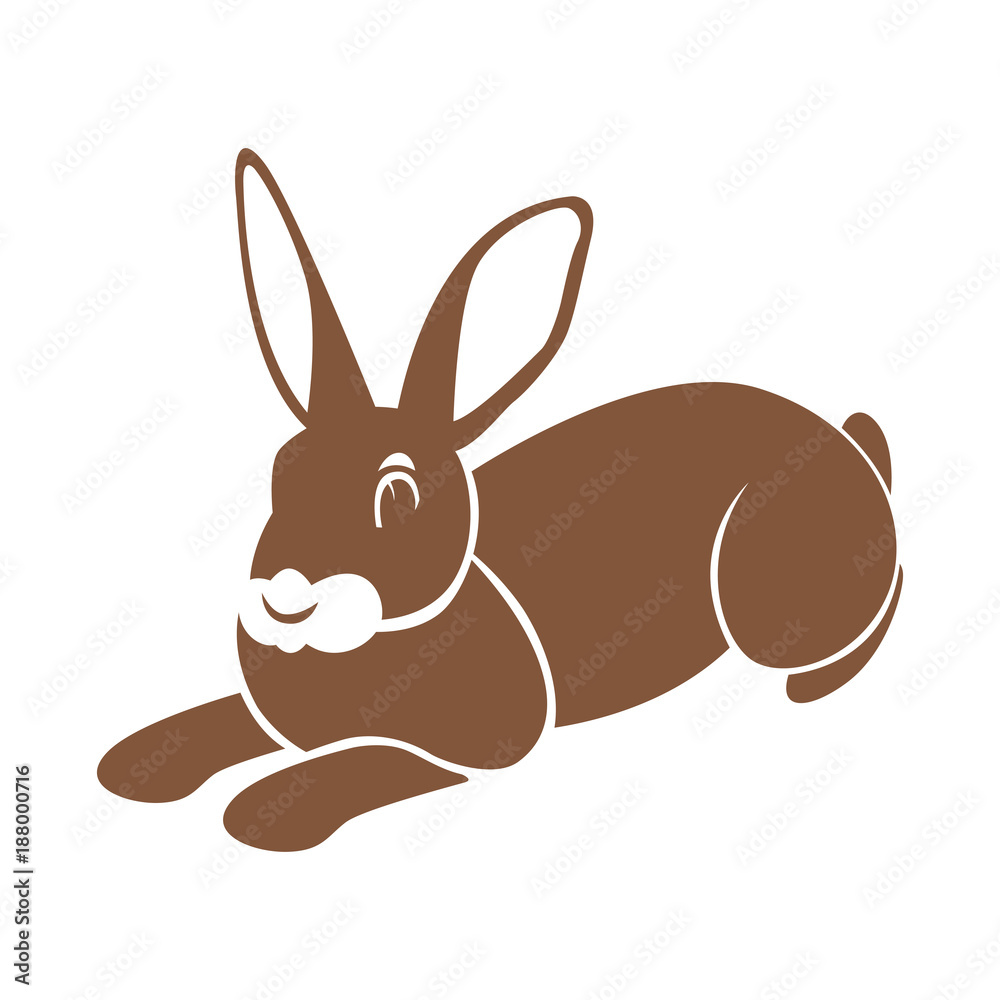 hare rabbit vector illustration flat style profile hare rabbit vector illustration flat style profile
