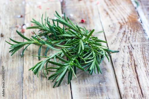 fresh rosemary on the table
