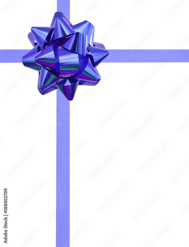 blue ribbon and bow isolated on white background blue ribbon and bow isolated on white background