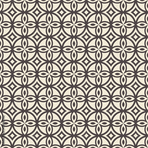 Abstract seamless pattern. Regularly repeating geometric ornament.